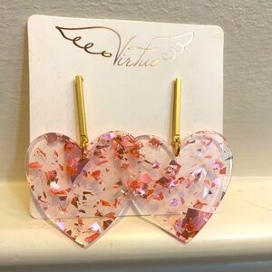 Heart Acrylic Virtue Earrings